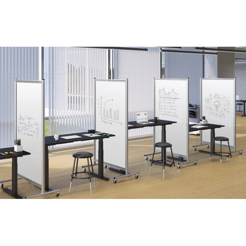 Tableaux blancs magnétiques mobiles à double face - tailles multiples, 72 po x 40 po