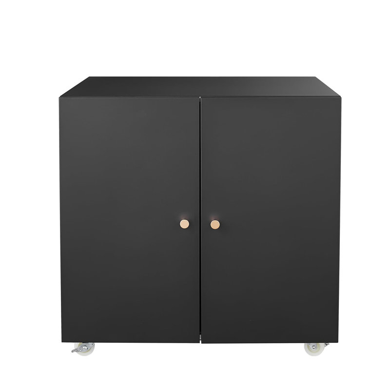 60cm W Printer Stand, Black, 60cm H x 60cm W x 60cm D