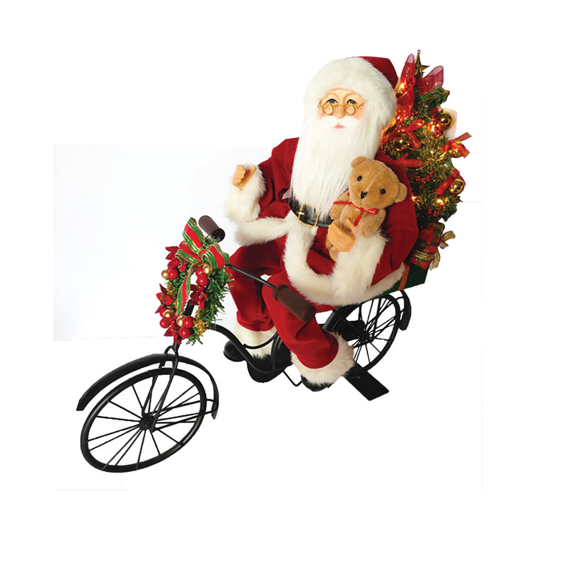 Père Noël à vélo