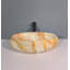 Lavabo de salle de bain vasque ovale en céramique et marbre