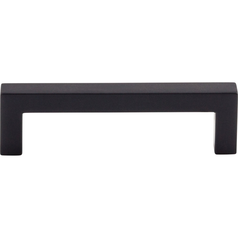 Square Bar pull, Flat Black, 3 3/4" Center to Center