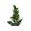20 po de hauteur plante artificielle Zz en pot de ciment gris, plante décorative d'intérieur avec effet de verdure