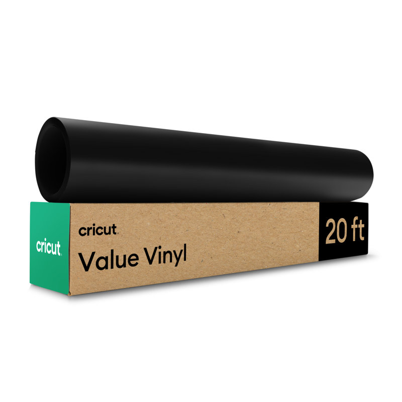 Vinyle permanent Cricut Value, noir mat, rouleau de 30,5 cm x 6,1 m