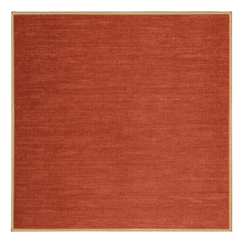 Tapis brun uni lavable à la machine, Carré 6 pi