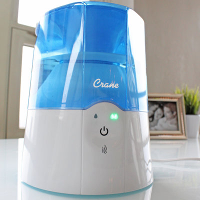 Crane USA Classic 1 Gallons Warm Mist Ultrasonic Tabletop Humidifier for 250 Cubic Feet