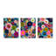 «Vibrant Flower Wall Horizon I», ensemble d'art mural encadré abstrait rose sur 3-129076320-129076317