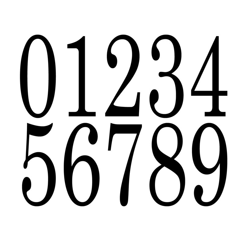 Numéro de maison autocollant, 3 po
