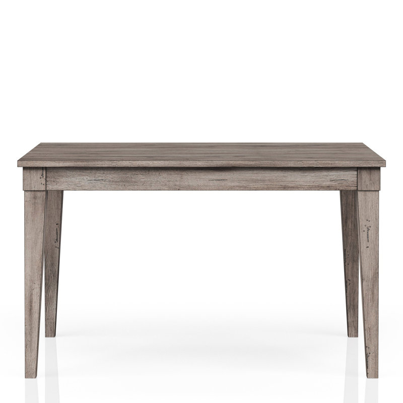 Table de salle à manger à hauteur de comptoir rustique gris, longueur 60 po, largeur 36 po, bois massif et combinaison de maquillage long et large, espace beauté