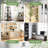 5-Tier Tall Corner Shelf Stand, Ladder Corner Wood Storage Plant Bookshelf with Metal Frame, Versatile Shelving Unit Bookcase for Home Office Space, Dark Gray   -126172206