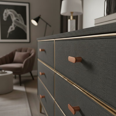 Bouton d'armoire à barre en T ROUS Hardware - Bouton de tiroir en aluminium massif, finition mate, 1 compte