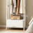 Walnut Wood Hall Tree Storage Rack-129379630