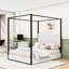 Lit plateforme à baldaquin Upholstery-216019922-216019924