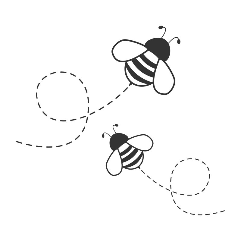 Katherin Bee Flying - Wrapped Canvas Print, 30cm H x 30cm W x 3.8cm D