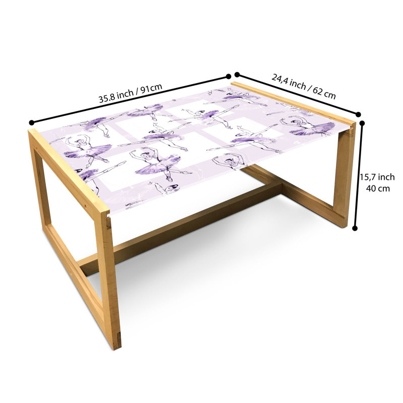 Jamalie Trestle Coffee Table, 40cm H x 91cm W x 62cm D