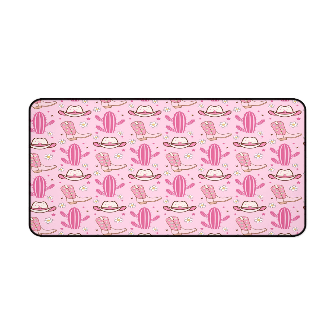 Pink Western Daisy Desk Mat