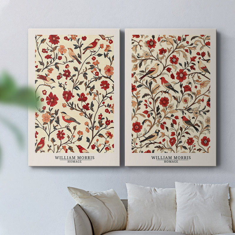 WM MORRIS Series CCCXXXV-Premium Gallery Wrapped Canvas -Ready to Hang