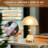 Bedside Table Lamp Petal Light Luxury Crystal Push Button Switch Bedroom Living Room Den Control Dimming Warm Atmosphere Decoration Desk Lamp
