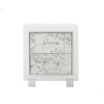 SKYE MARBLE WHITE NIGHTSTAND