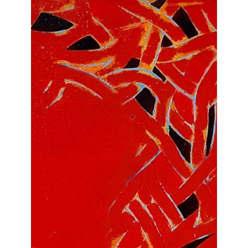 Tapis rouge de la nature - Peinture abstraite | Acrylique sur toile | Par Prasanna Musale