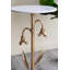 Table d'appoint 14 x 14 x 24 po Tulip Gold avec plateau en marbre blanc (table basse incluse)