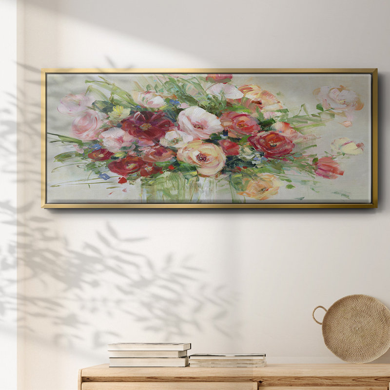 Just Peachy- Framed Canvas, 8" H x 20" W