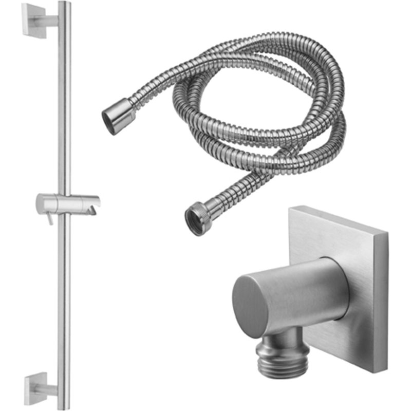 Morro Bay Slide Bar Handshower Kit Cylinder Handle With Square Base, Antique Copper Flat