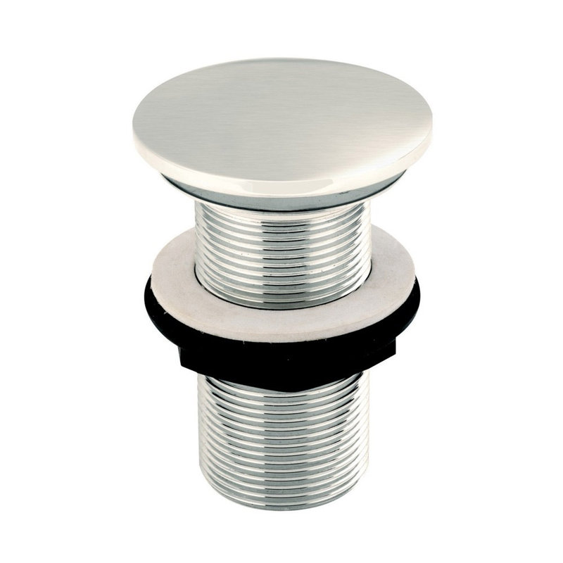  6cm Bathroom Sink Drain Waste, Brushed Nickel
