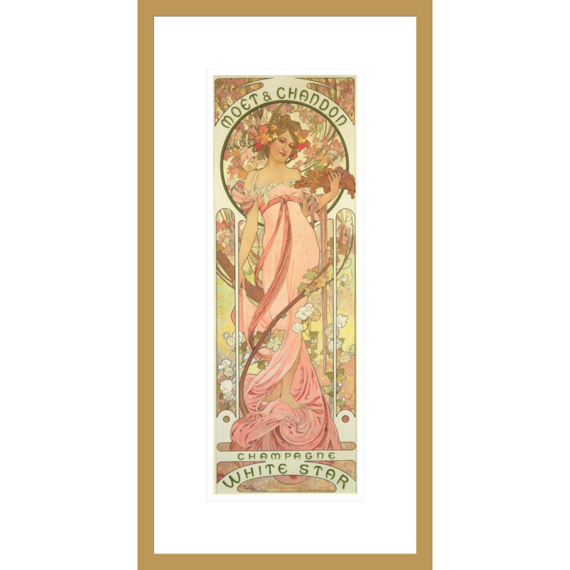 Affiche pour «Moët & amp; «Chandon: Champagne White Star» (1899) par Alphonse Mucha, impression giclée encadrée