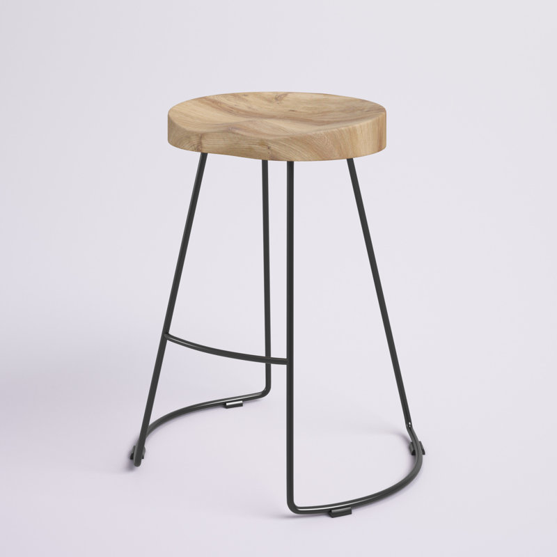 Hedden Counter Stool with Metal Frame, Counter Stool (24" Seat Height)