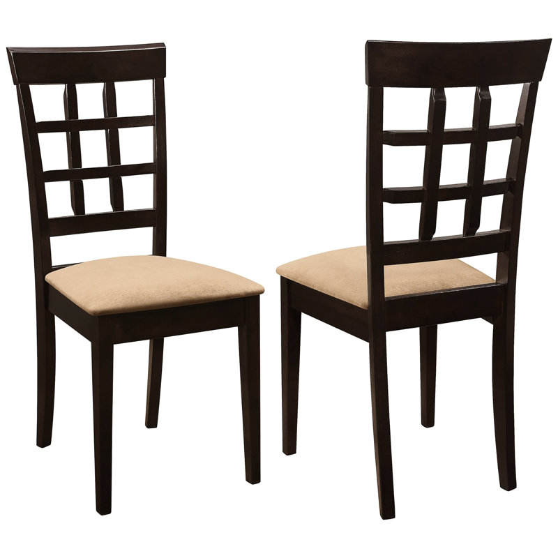 2 chaises de salle à manger de couleur beige cappuccino - 2 pièces élégantes et pratiques