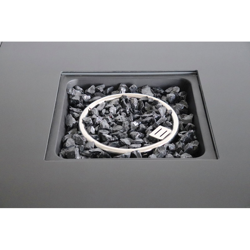 Foyer extérieur pour la cour arrière (acier de 30 po), Gris