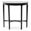 Console Table Rochefort piano black finish white carrera marble