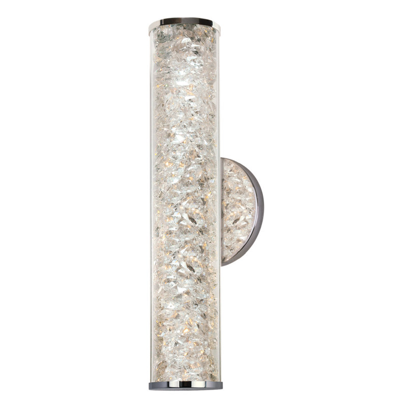 Jazz LED Flush Mounted Sconce, Polished Chrome