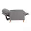 Fauteuil inclinable traditionnel gris en tissu gris
