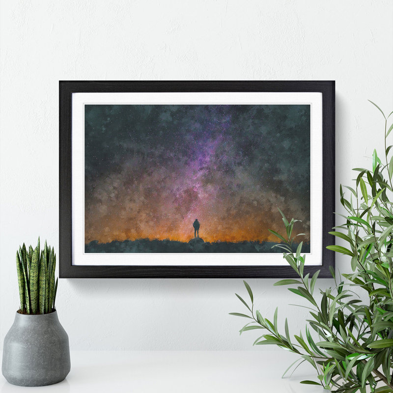 Milky Way Dreams - Picture Frame Graphic Art Print, Black Framed, 24cm H x 33cm W x 2cm D