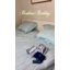 Literie Beddora Queen, 3 pièces, 100 % coton, housse de couette douce et respirante avec taies d'oreiller, fermeture à boutons, 200 fils/cm², blanc-112750905-112750906