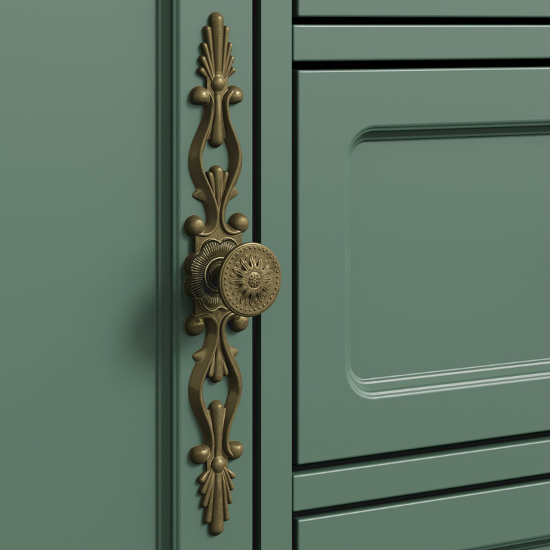 Armoire d'appoint 47 po avec 2 portes et 3 tiroirs Collynns, vert