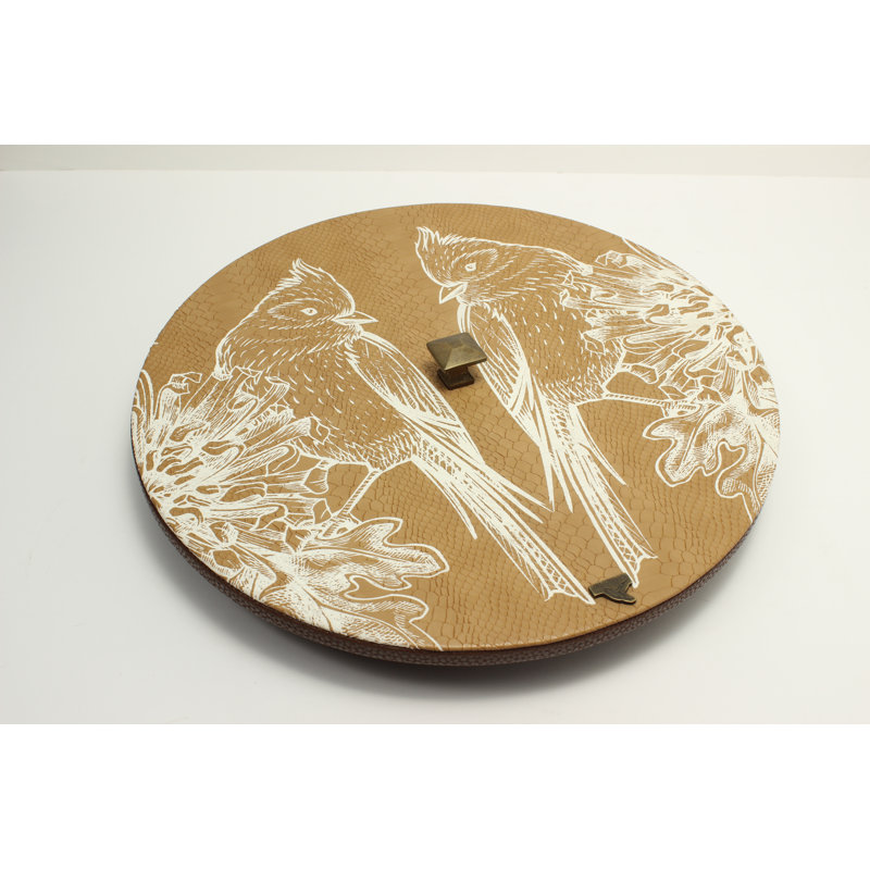 Brown Snakeskin Lazy Susan 