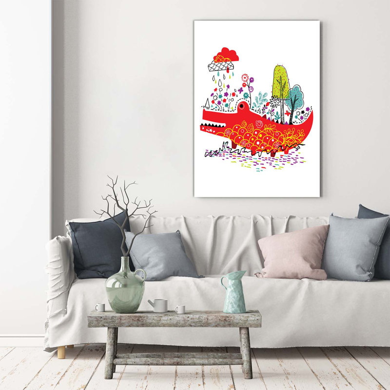 Crocodile - Wrapped Canvas Print