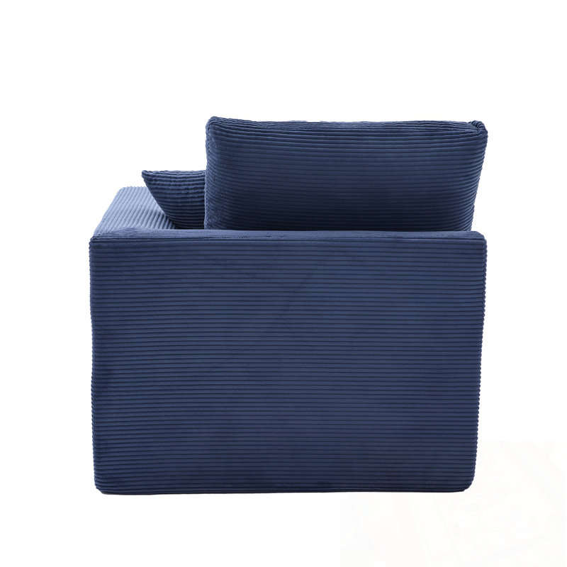 Canapé modulaire modulaire avec coussin moelleux, Marine