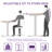 Becali 63'' L-Shaped Height Adjustable Standing Desk With A Drawer-2120531038