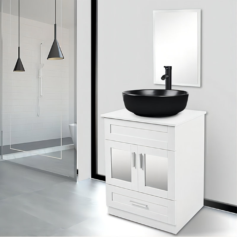 Meuble-lavabo simple 24 po Aizo, Circulaire