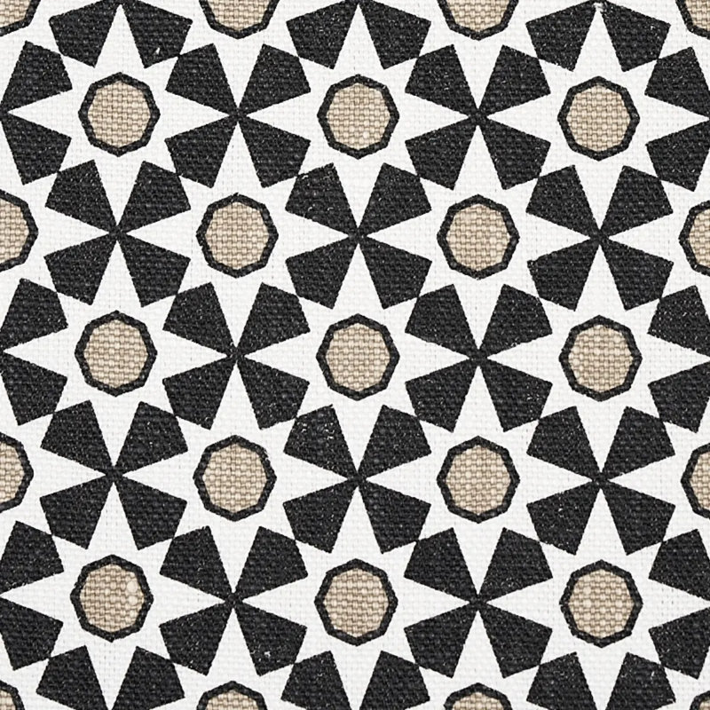 Tissu Serendipity, Noir / taupe