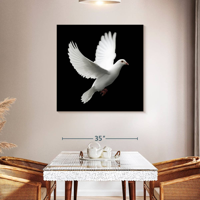 Brampt White Dove, 39" H x 39" W