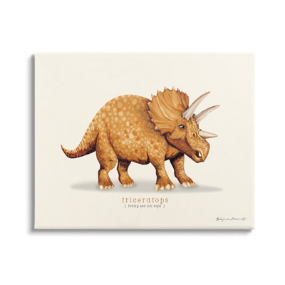 «Triceratops Dinosaur» informatif par Sally Swatland - impression
