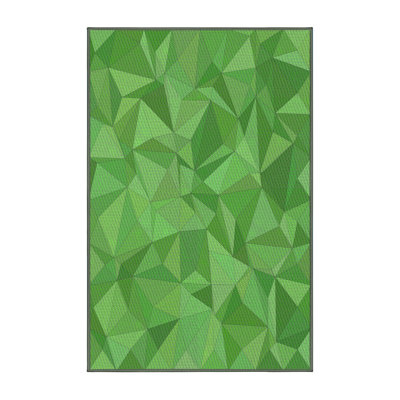 Tapis décoratif géométrique vert Rola