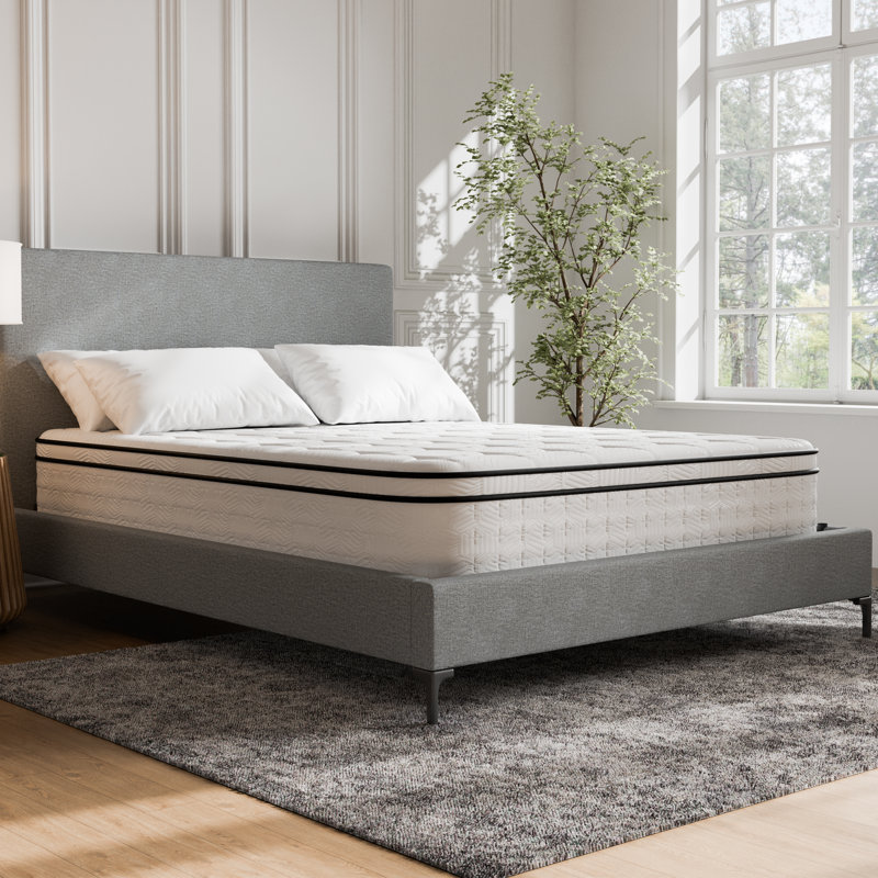 Matelas à plateau-coussin de 12 pouces avec mousse respirante Eiver, Grand lit