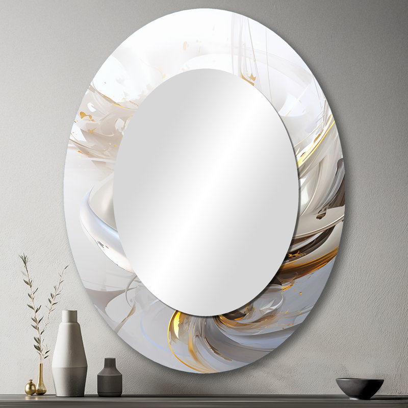 Miroir mural ovale Fractal, 43 po x 33 po