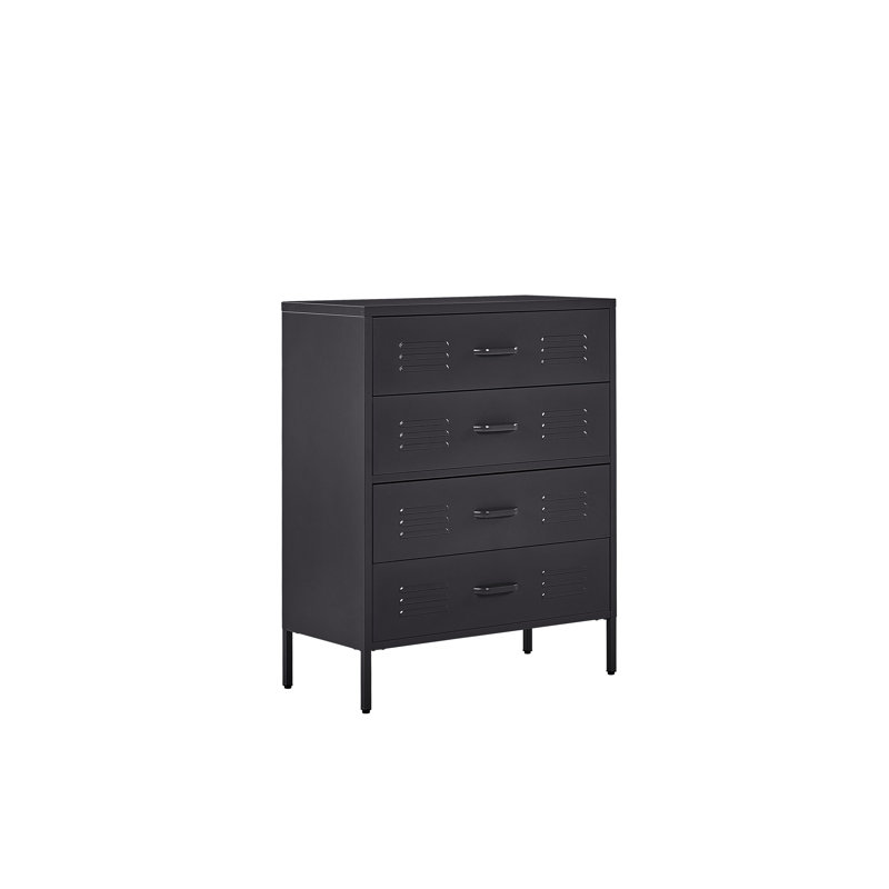 Moodus 80cm W 4 - Drawer Chest of Drawers, Black