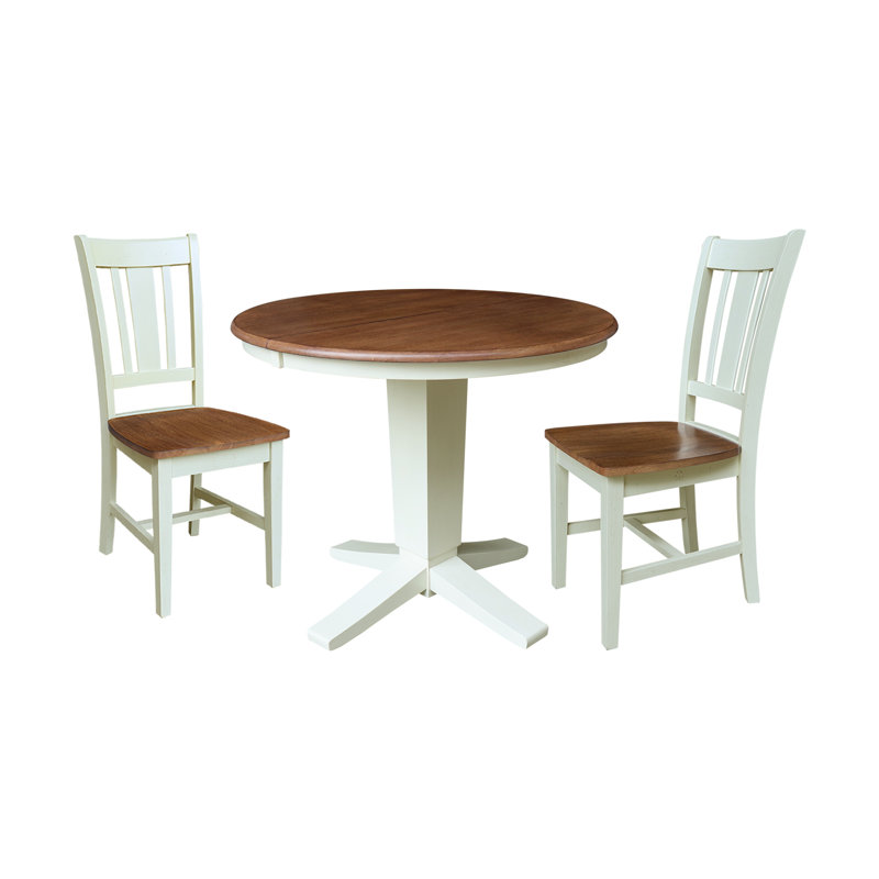 Ensemble de salle à manger extensible Imauri, Noyer blanc / écorce